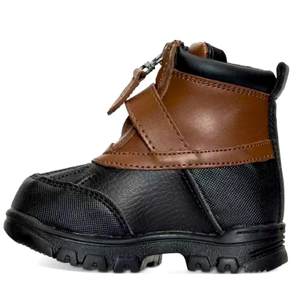 NWT Polo Ralph Lauren Colbey Toddler Boots Size 5 | Zip Up | $88 Retail - Picture 2 of 14